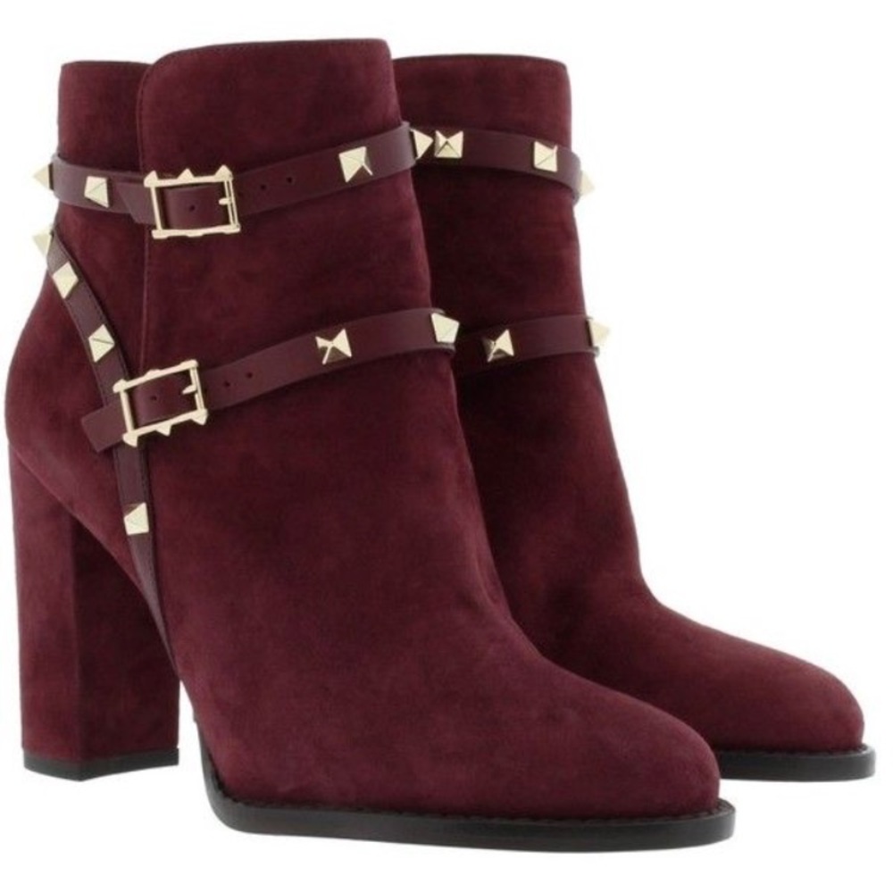 Valentino Rock stud suede booties *Brand New