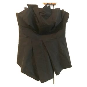 👚 Peplum Folding Detail Strapless Top 👚