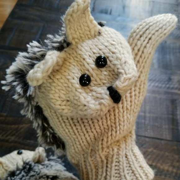 Fall Sale 🍁 Cute Critter Adult Mittens Beige LAST - Picture 5 of 5