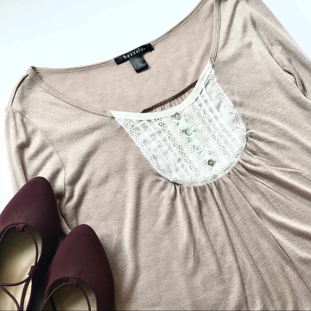 Beige Flowy Shirt