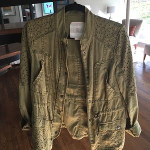 Anthropologie army green utility jacket