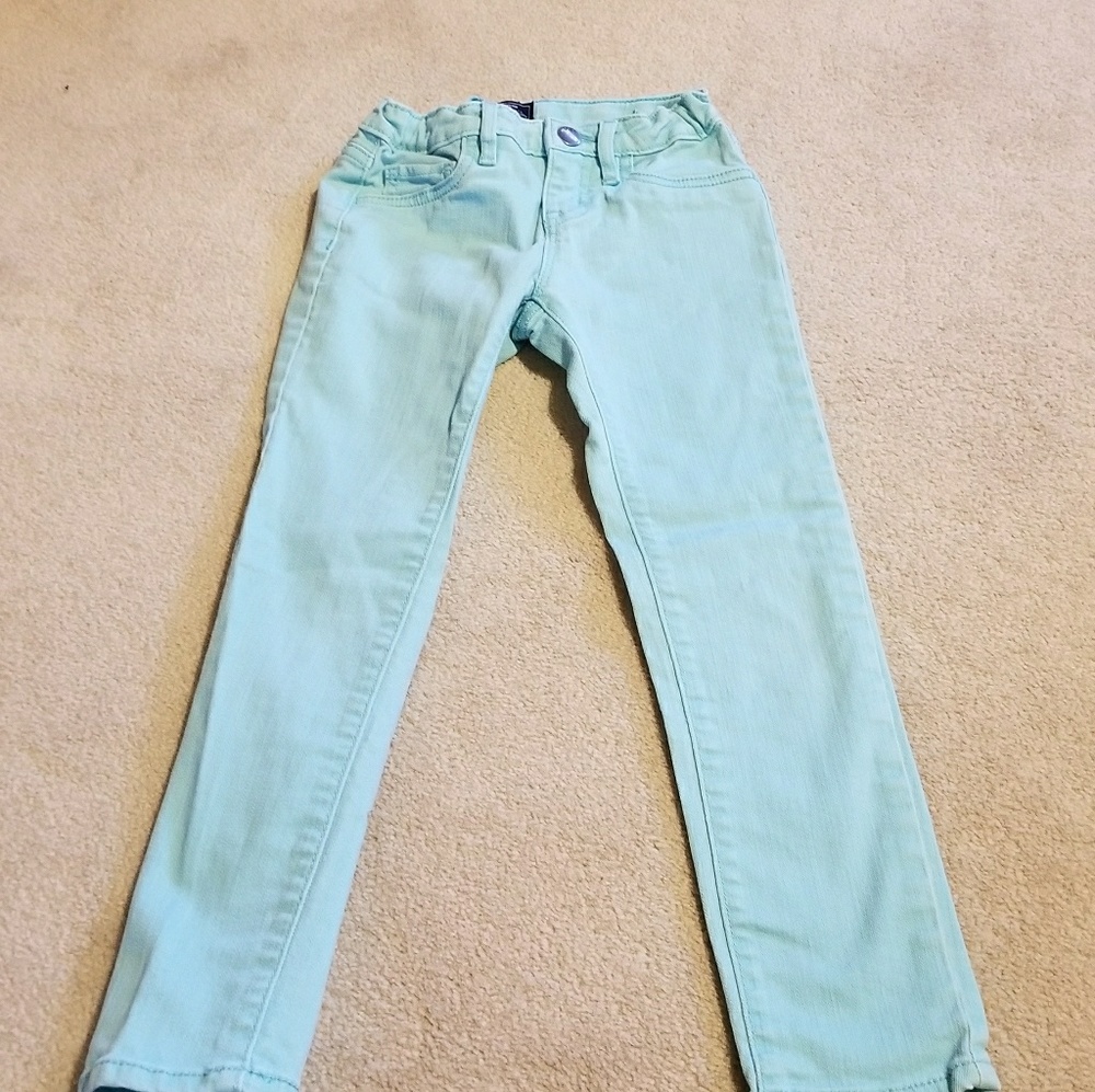 Powder Blue Girls Skinny Jeans