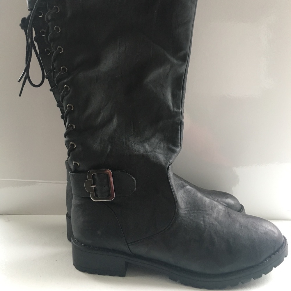 CA Collection by Carrini Knee-High Boots in Black