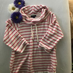 Chaps quarter inch sleeve cowl neck sweatshirt