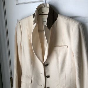 Banana Republic Winter White Wool Blazer
