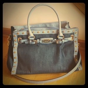 Authentic Michael Kors Denim Studs Hamilton EUC