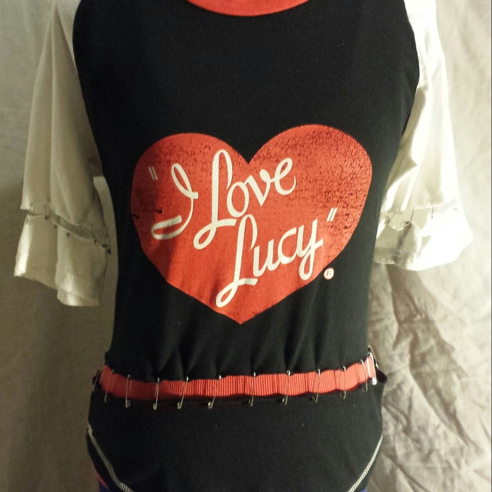 Revamped I Love Lucy Safety Pin Shirt - Small