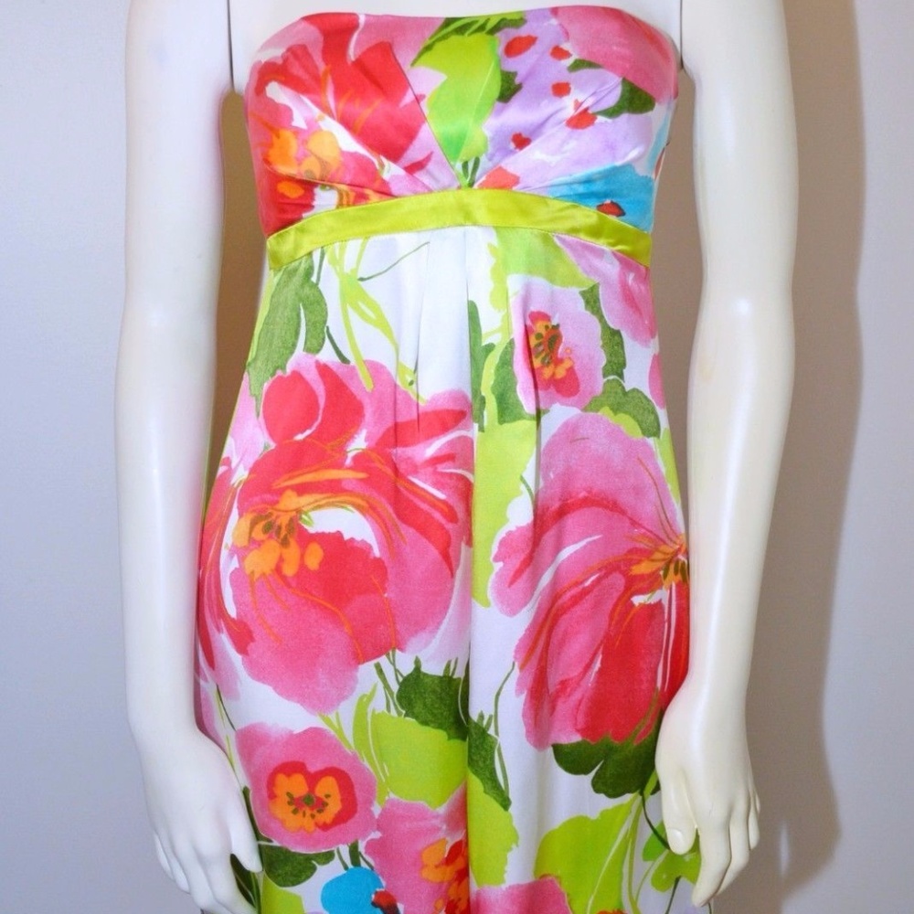Size 2 XS X-Small Cache 100% Silk Strapless Dress