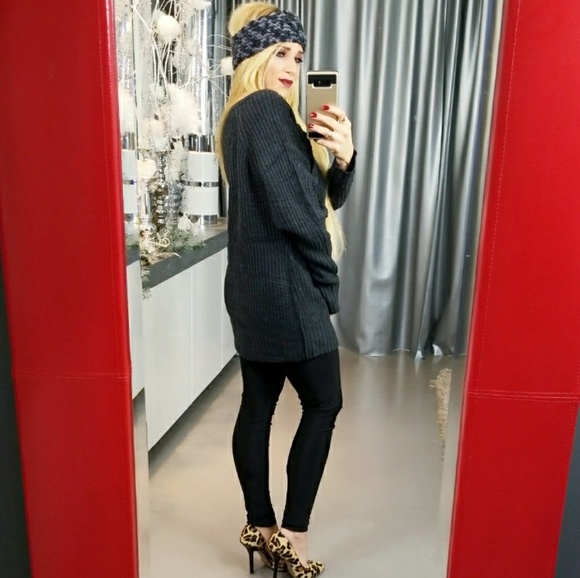 CHARCOAL GRAY OVERSIZED SWEATER - Picture 4 of 4