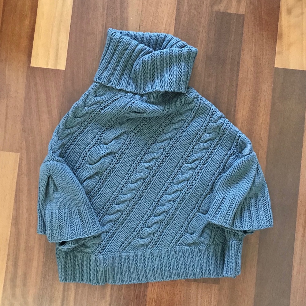 Theory Gray Cape Sweater