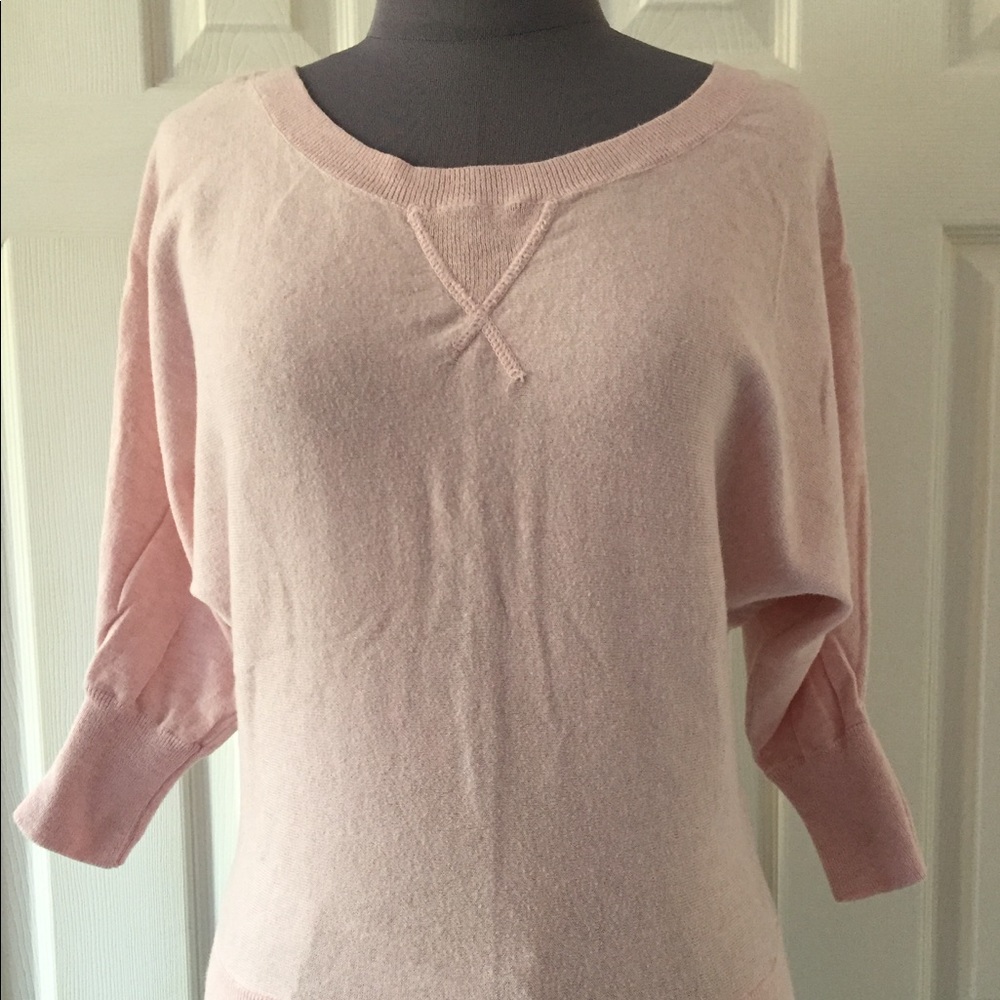 Light pink 3/4 Dolman Sleeve Sweater