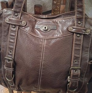 Women's Distressed Leather Shoulder Bag