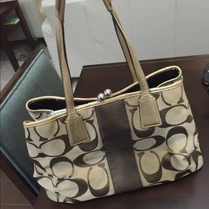 Coach shoulder tote.