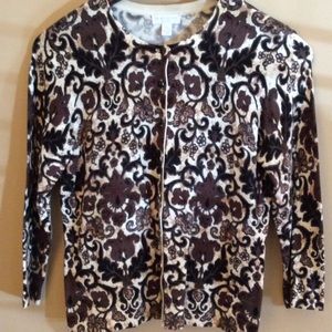 Brown and Black paisley cardigan