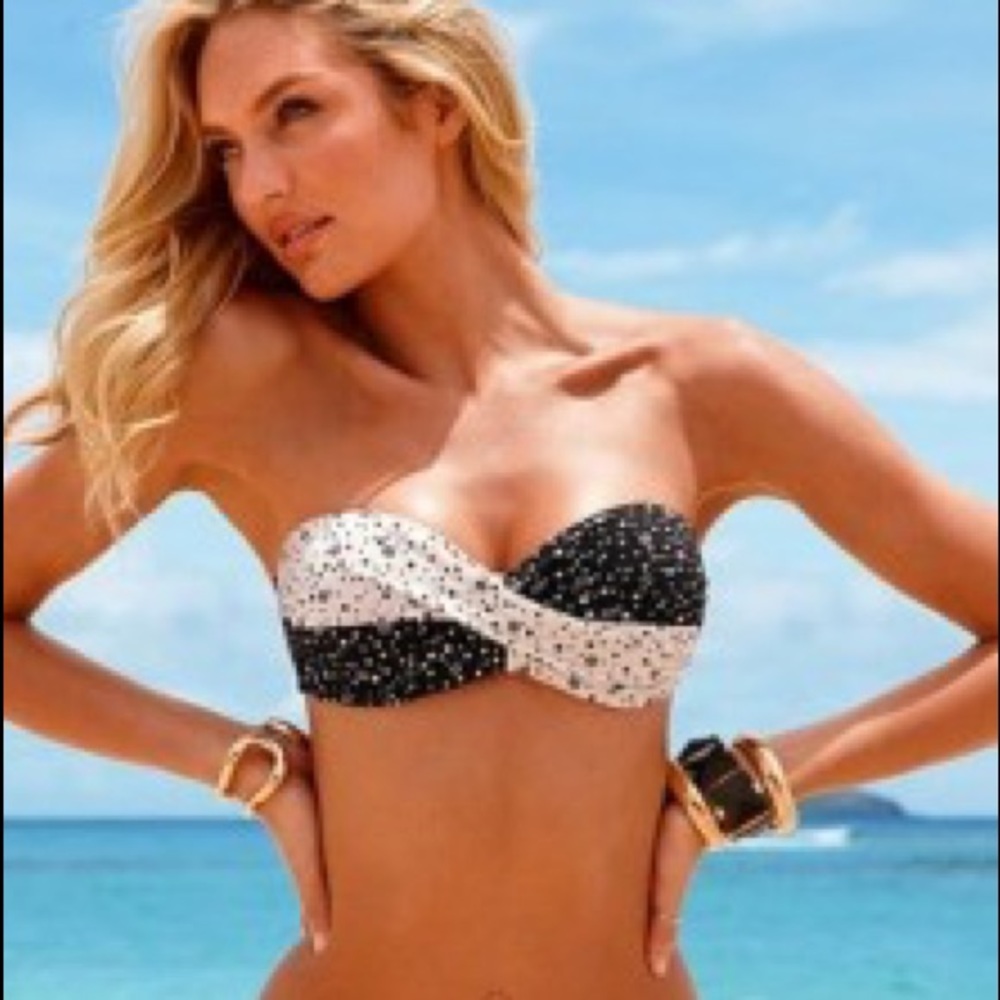 Black and White Bikini Top