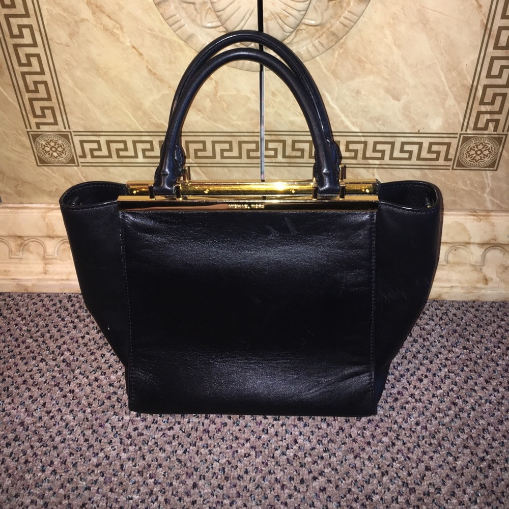 Black Leather Michael Kors Bag