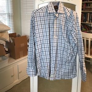 Blue tailorbryd plaid button down