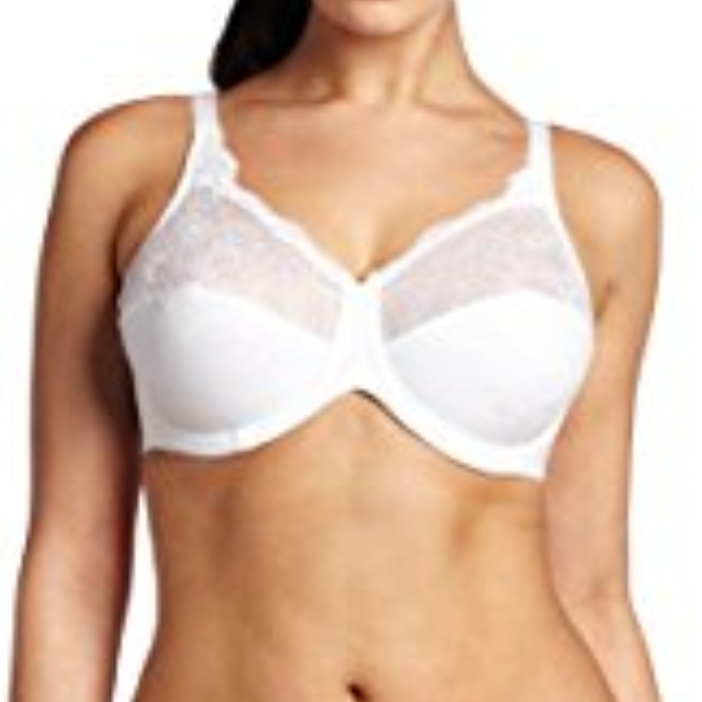 NWT Lilyette 433 Enchantment 2 Section Bra White