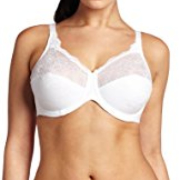 NWT Lilyette 433 Enchantment 2 Section Bra White - Picture 1 of 8