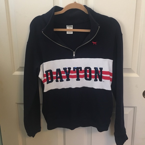 PINK Victoria's Secret Tops - Dayton flyers PINK 1/4 zip
