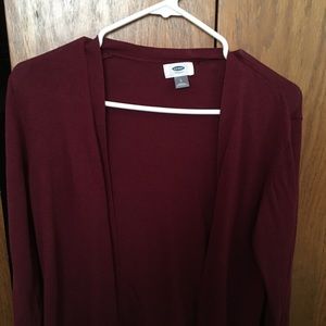 Maroon cardigan