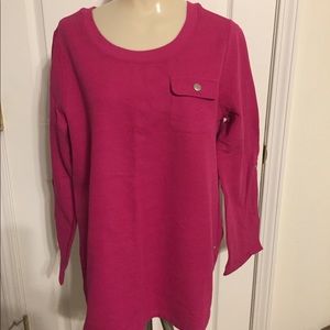 Bright pink sweatshirt