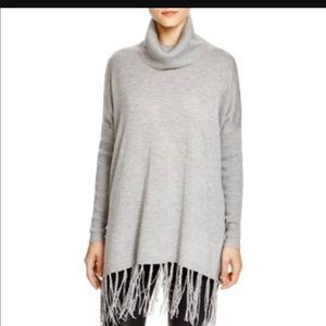 Aqua Fringe grey sweater