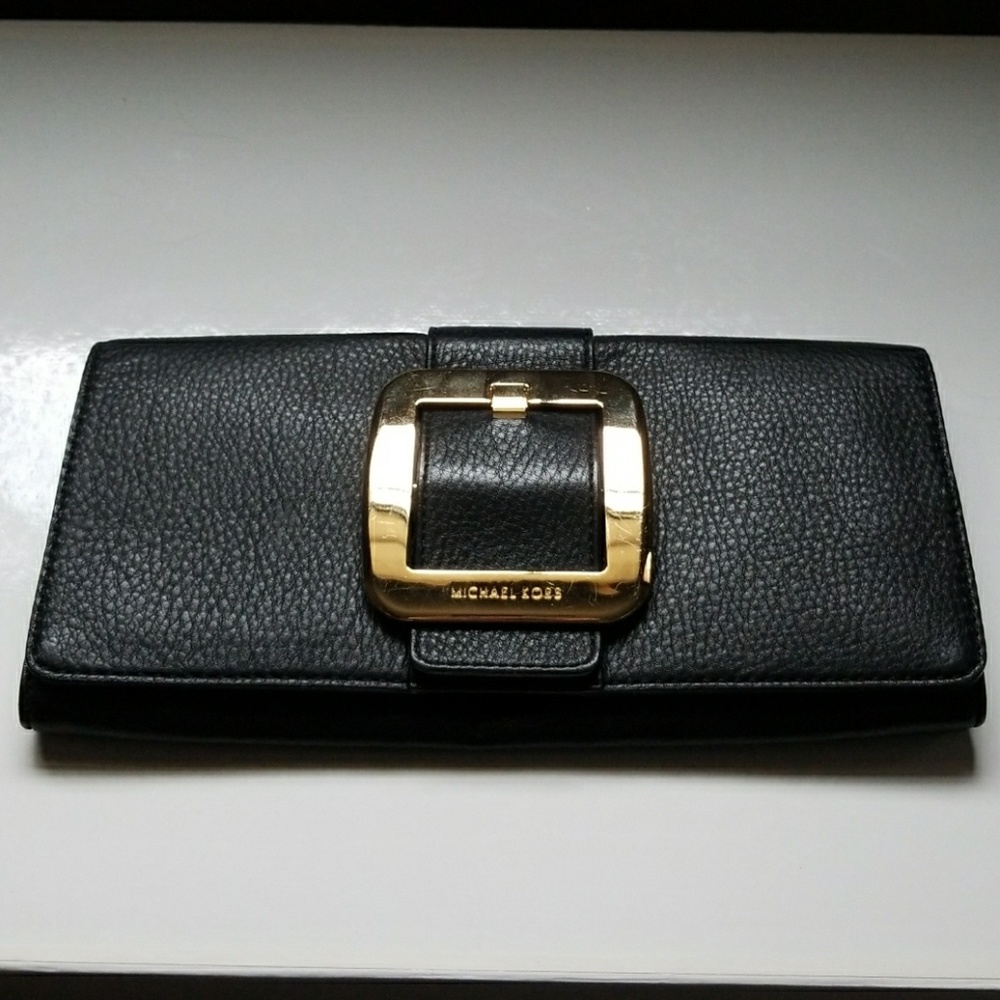 Michael Kors Black Leather Clutch