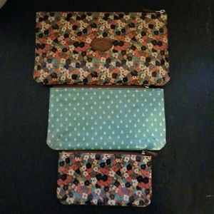 Set of 3 Fossil Cosmetic travel bags