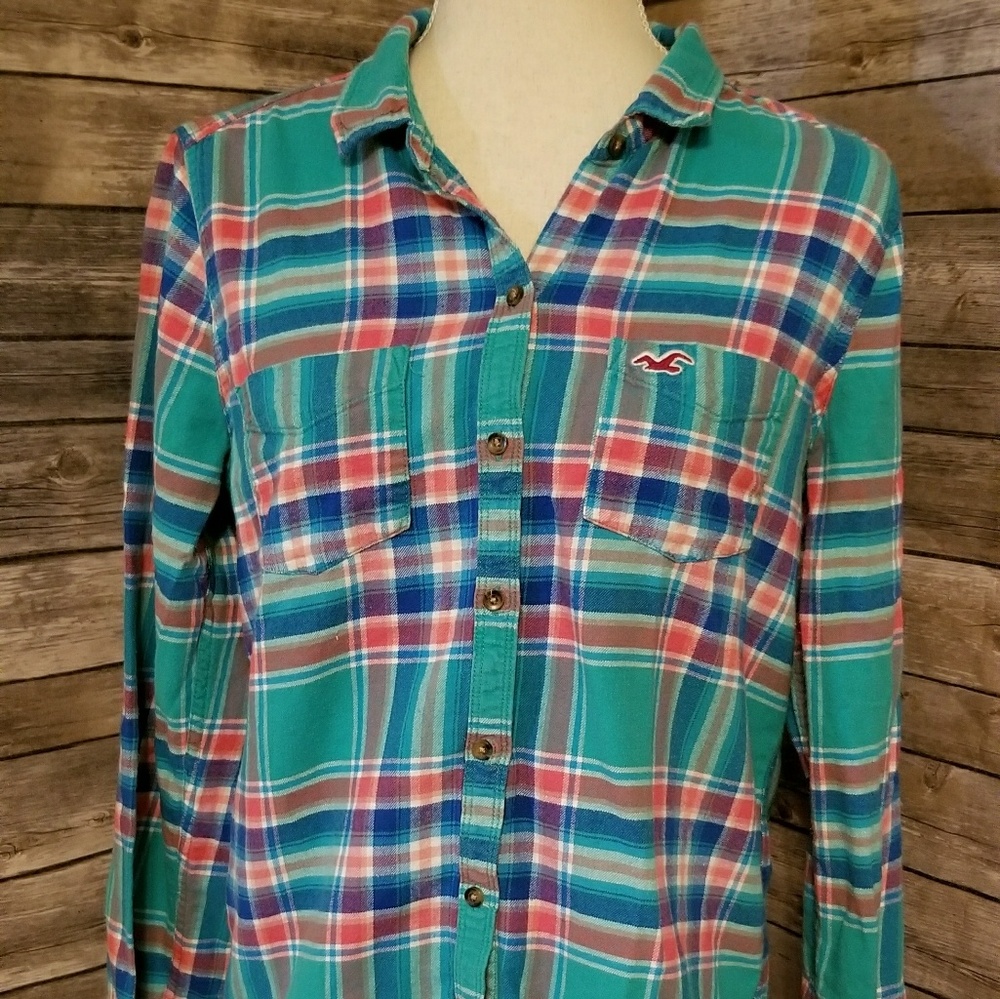 Hollister flannel plaid shirt