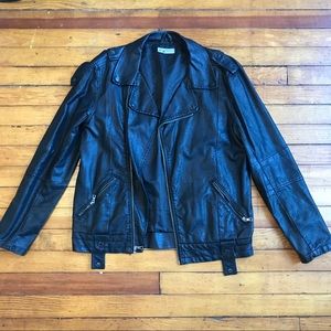 Charles & A Half Leather Biker Jacket