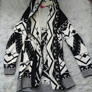 Aztec Cardigan creme and black M