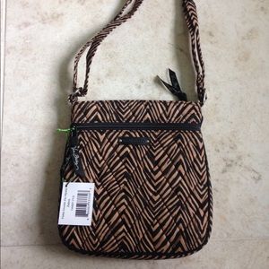 Vera Bradley petite double zip hipster crossbody