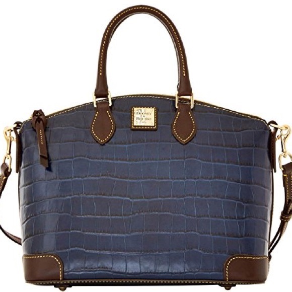Dooney & Bourke Crocodile Embossed Leather Satchel - Picture 1 of 1