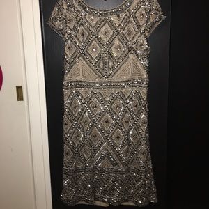 beaded Adrianna Papell dress