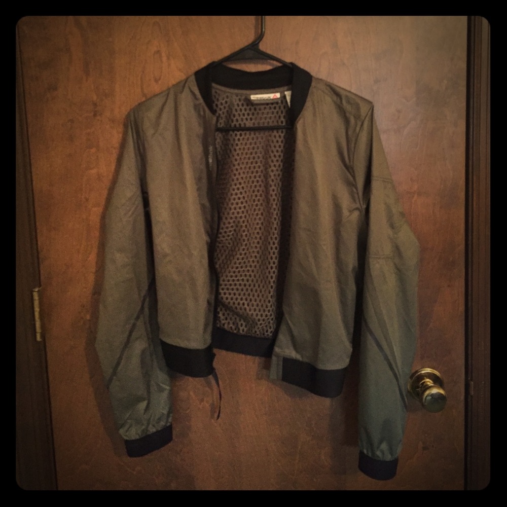 Reebok Mesh back bomber jacket