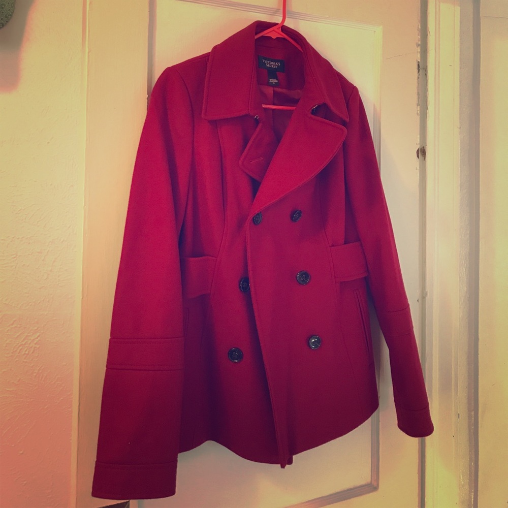 Red Peacoat Victoria’s Secret