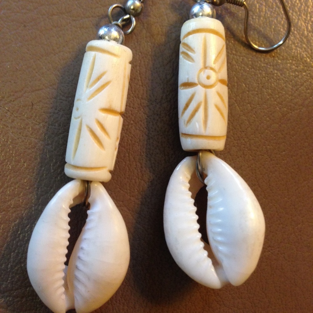 Cowrie Shell Earrings New Without Tags