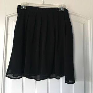 Black mini skirt