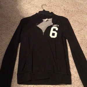 Pink Victoria’s Secret blk quarter zipup pullover