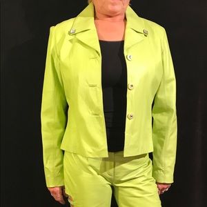 Lime Green Leather Jacket