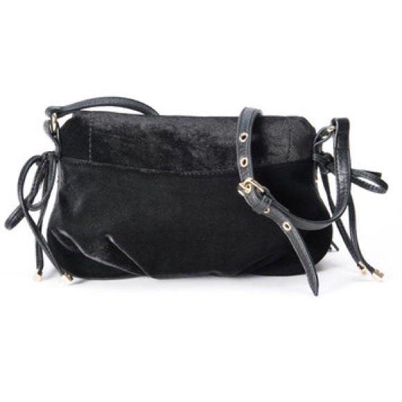 Juicy Couture Black Velour Crossbody Bag - Small - Picture 3 of 5