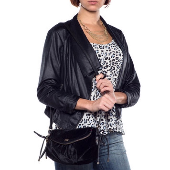 Juicy Couture Black Velour Crossbody Bag - Small - Picture 5 of 5