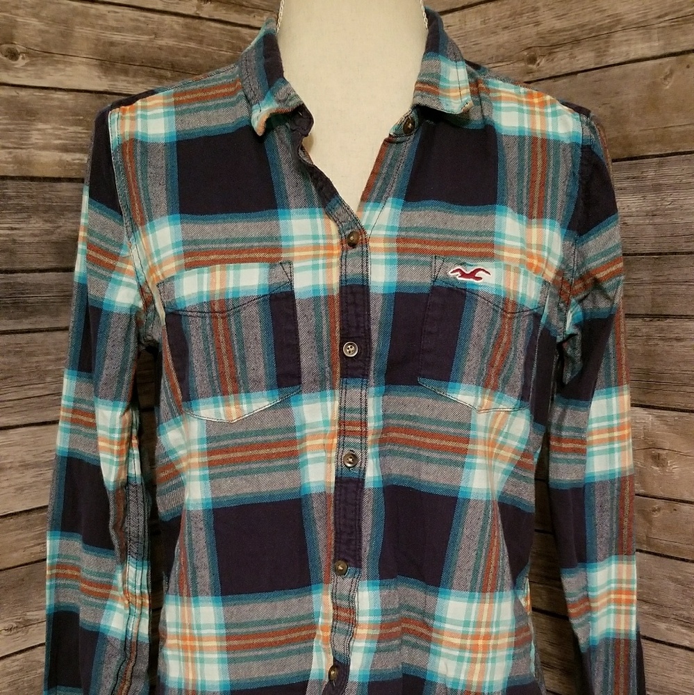 Hollister flannel plaid shirt