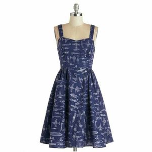 Modcloth "On a Barrel Roll" dress- airplane print!