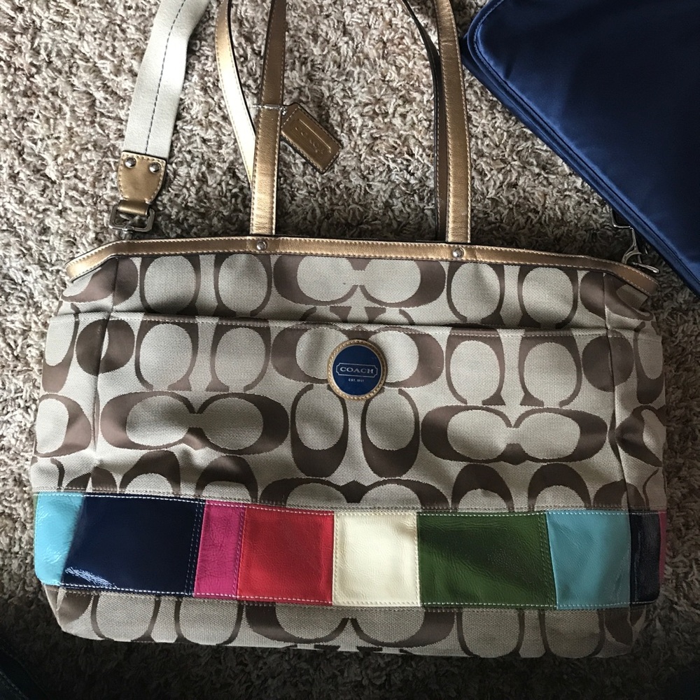 Coach Diaper Bag with matching changing pad