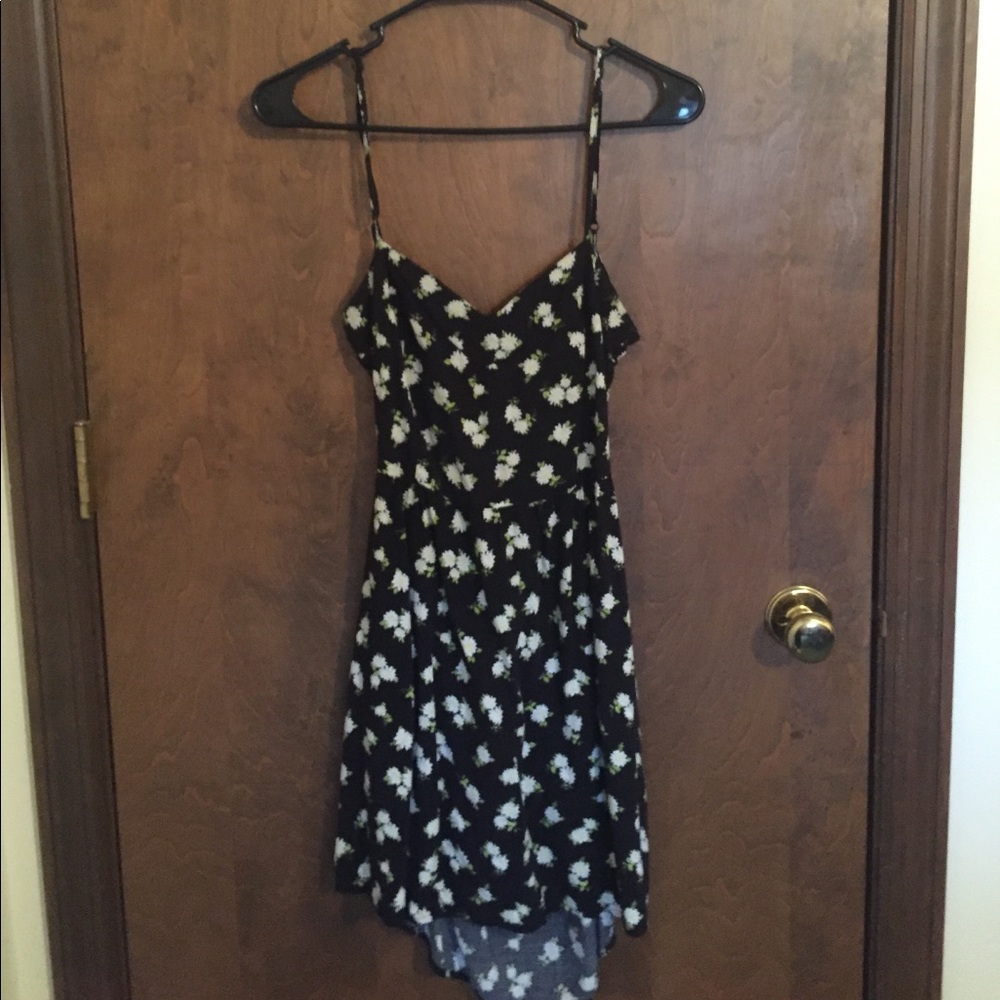 Black daisy sundress