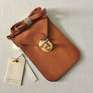 Brown Envelope Crossbody Bag by Mia Farrow.