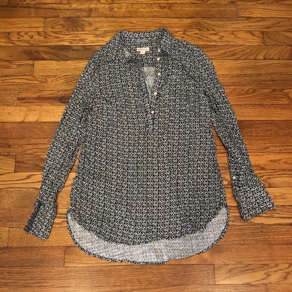 Navy & White Popover Tunic