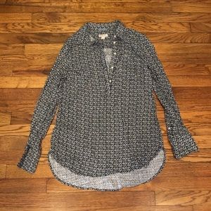 Navy & White Popover Tunic